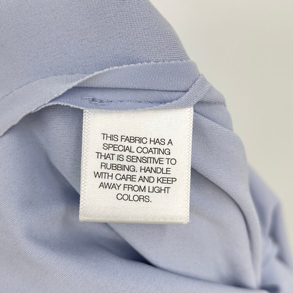 Norma Kamali | Strapless Diana Pickleball Dress in Misty Blue Metallic Mini S - Picture 14 of 15